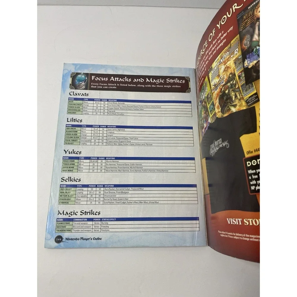 Nintendo Power Final Fantasy Crystal Chronicles Official Strategy Guide Gamecube